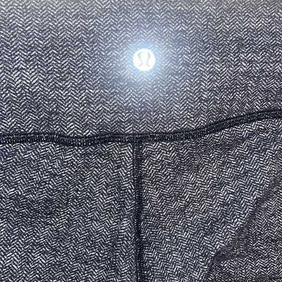 Leggings Lululemon Wunder Under Pant Heathered Herringbone Heathered Black 8 - Picture 12 of 14